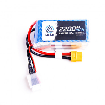 BATERIA LIPO ULTRA 18.5V 5S 2200MAH 30C / 60C COM PLUG XT60 PARA DRONES / AUTOMODELOS / ETC LEÃO LB2200LP5_XT60